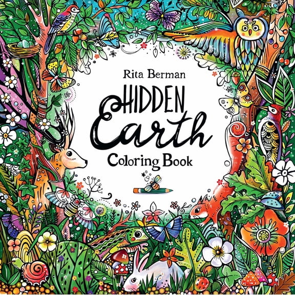 Hidden Earth Coloring Book, 80 pages (Paperback)