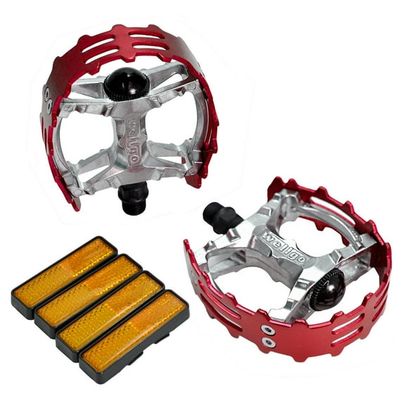 Wellgo Old school BMX MTB XC-II Bear Trap 9/16" Bicycle Pedals , Red #WE2968