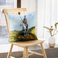thumbnail image 5 of LALILO Throw Pillow Covers Oil Military History Fine Art Century Clothes Folk History Horse Man Military National Set of 2 Square 18 x 18 Inch Pillowcase, 5 of 5
