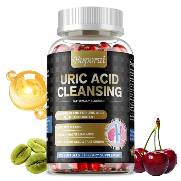 Uric Acid Cleanse - with Tart Cherry, Celery Seed - Powerful Uric Acid Cleanse for Joint Comfort, Healthy Sleep & Muscle Recovery - 120 Count