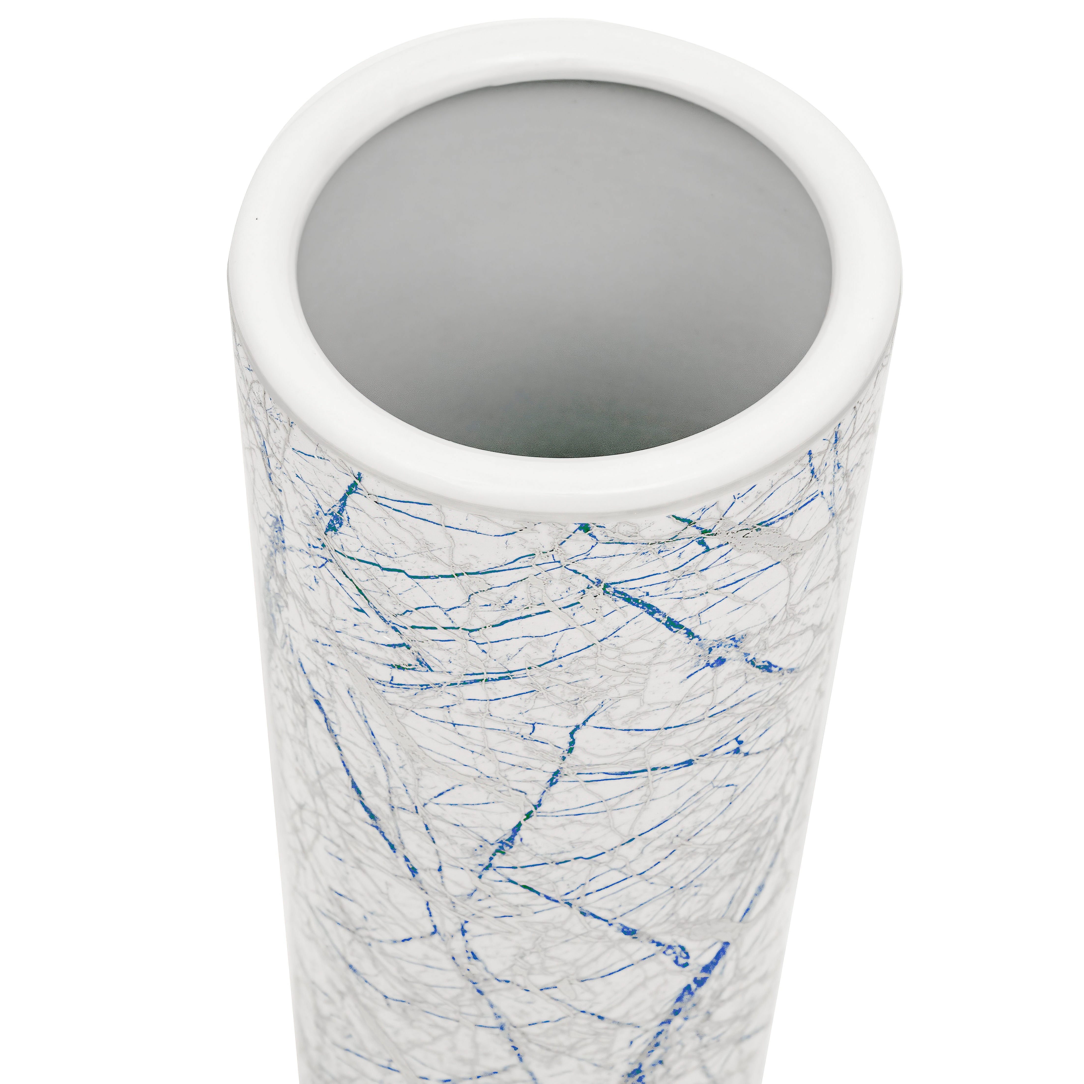 Red Lantern 24" Abstract Blue & Silver Umbrella Stand