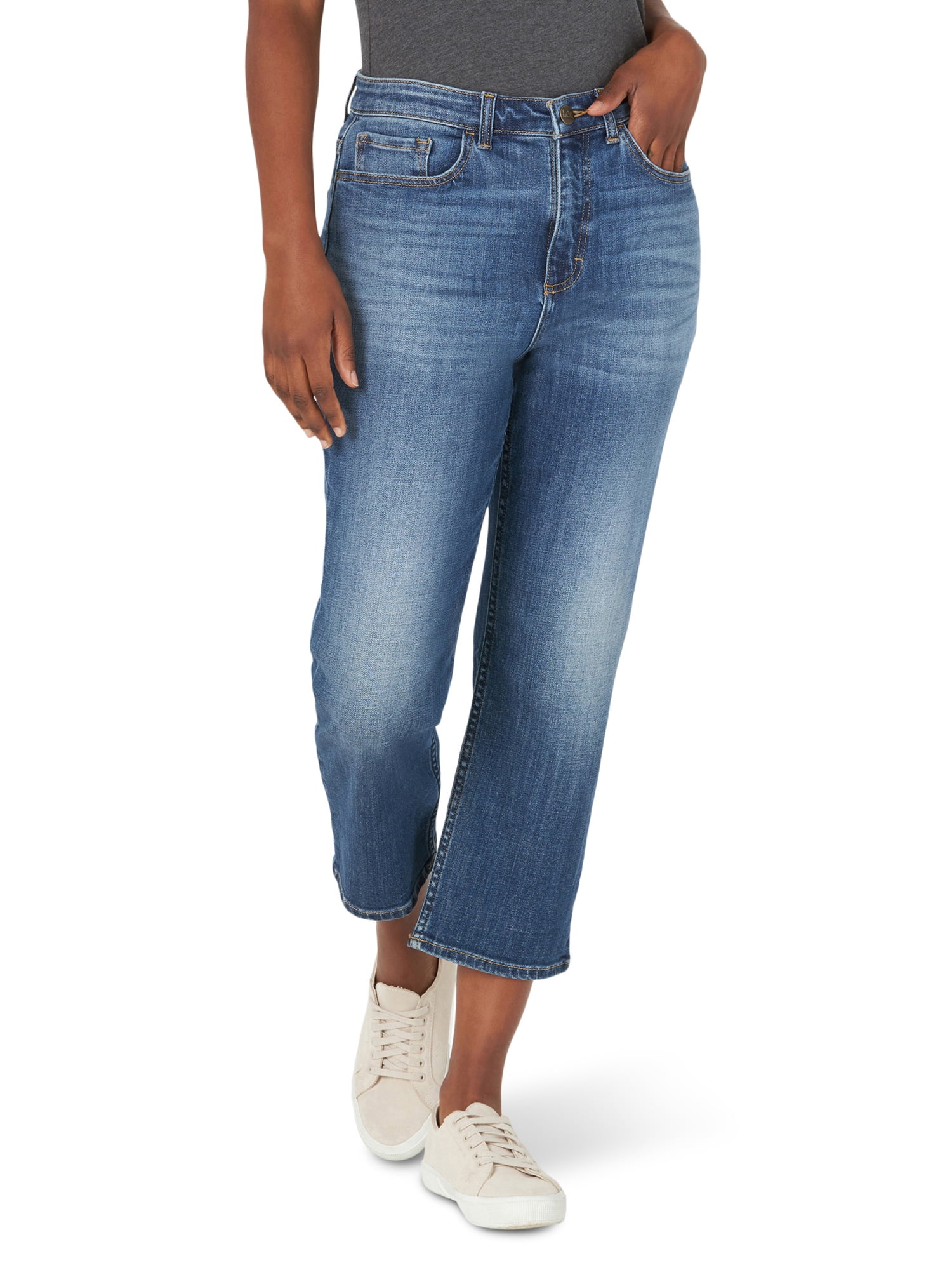 Lee Women's Relaxed Fit Straight Leg Cropped Jean 