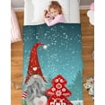thumbnail image 4 of Christmas Gnomes Santa Throw Blankets, Red Xmas Tree Snowflake Reindeer Soft Fleece Blanket Decorative for Home Sofa Couch Chair Living Bedroom,30x40 Inches, Blue, 4 of 6