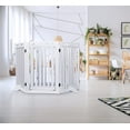 thumbnail image 3 of Arf Pets Freestanding Dog Gate, Wooden 6-Panel Pet Fence with Door, Foldable, 120 x 31.5 in, 3 of 8