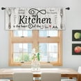 thumbnail image 5 of Kitchen Curtains and Valances 3 Piece Set Rod Pocket 36 Inch Short Rustic Black White Farmhouse Country Bedroom Living Room Treatment Fabric, 5 of 5