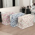 thumbnail image 7 of Quilted Makeup Bag Blue Floral Makeup Bags Cute Makeup Bags Cosmetic Bags for Women Girls, 7 of 7