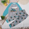 thumbnail image 2 of NOLDARES Toddler Baby Boy Clothes Color Block Long Sleeve Crewneck Sweatshirt with Pants Spring Fall Winter Outfits Size:1-2 Y,Sky Blue, 2 of 9