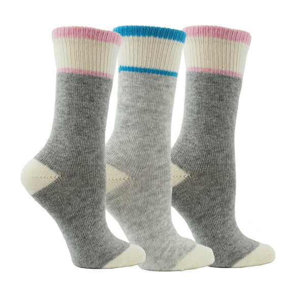 Workmate Lds 3pk Work Crew Grey Combo