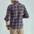thumbnail image 2 of Horkkom Flannel Shirt for Men Cotton Fashion Casual Flannel Button Down Flannel Shirts Long Sleeve Plaid Printed Casual Comfy Flannel with Pockets, Gifts for Men, 2 of 3