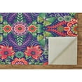 thumbnail image 4 of Lola Bright Tropical Wool Rug, Ultra Violet/Cherry Red, 5ft x 8ft Area Rug, 4 of 7