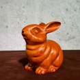 thumbnail image 1 of Rosewood carved rabbit figurine, solid wood zodiac rabbit, home living room decoration, handicraft, housewarming gift., 1 of 4