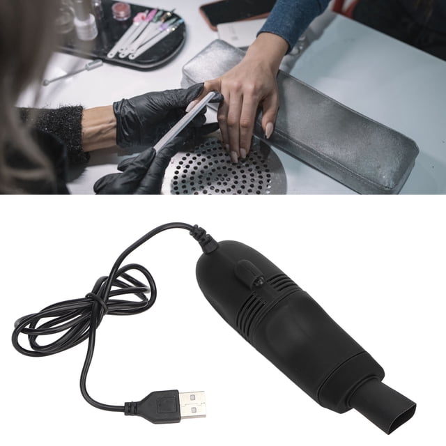 Mini Limpiador de Teclado Aspiradora USB de Gran Succio de Mano para Arte de Unas, Compuya, Pelo de Mascotas Con Cabezal de Cepillo Multifuncional y Enfriamiento Inteligente