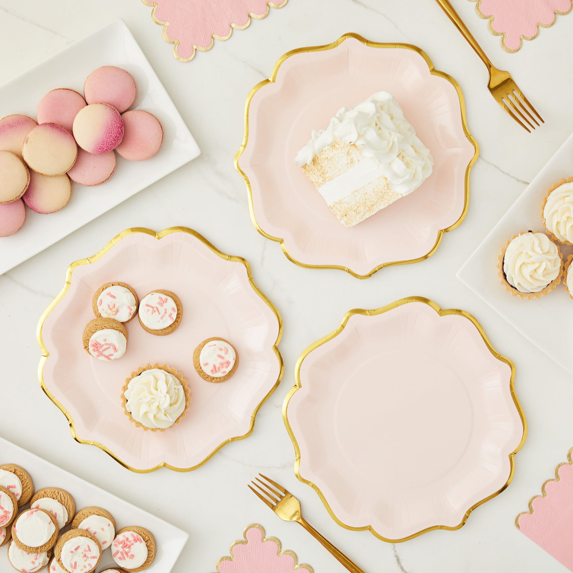 Pink Scalloped Paper Plates – Party Splendour