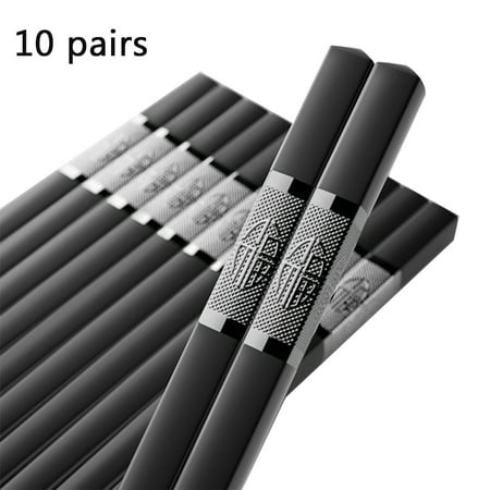 

10pairs/pack Reusable Chopsticks Japanese Korean Dishwasher Safe Sushi Noodles