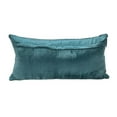 thumbnail image 2 of Teal Quilted Diamonds Velvet Solid Color Lumbar Pillow, 2 of 3
