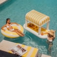 thumbnail image 4 of Estación de bebidas flotante FUNBOY Yellow Cabana Stripe, 4 of 4