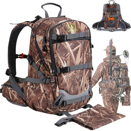 Hunting Backpack for Men 35L Durable Hunting Pack 600D Daypack with Rain Cover Interal Frame Support