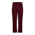 thumbnail image 4 of Qgtaibl Fleece Sweatpants for Men Casual Straight Leg Open Bottom Joggers Drawstring Elastic Waist Athletic Pants with Pockets Wine (Men's 3X), 4 of 4