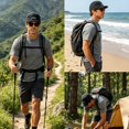 thumbnail image 7 of PRINxy Men's 5-Panel Short Brim Workwear Baseball Cap, Mountain Embroidery Lightweight Sun Hat for Hiking & Outdoor Sports Black, 7 of 7