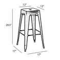 thumbnail image 2 of Ajax 30" Tabouret de Bar Contemporain Style Tolix en Acier - Red, 2 of 2