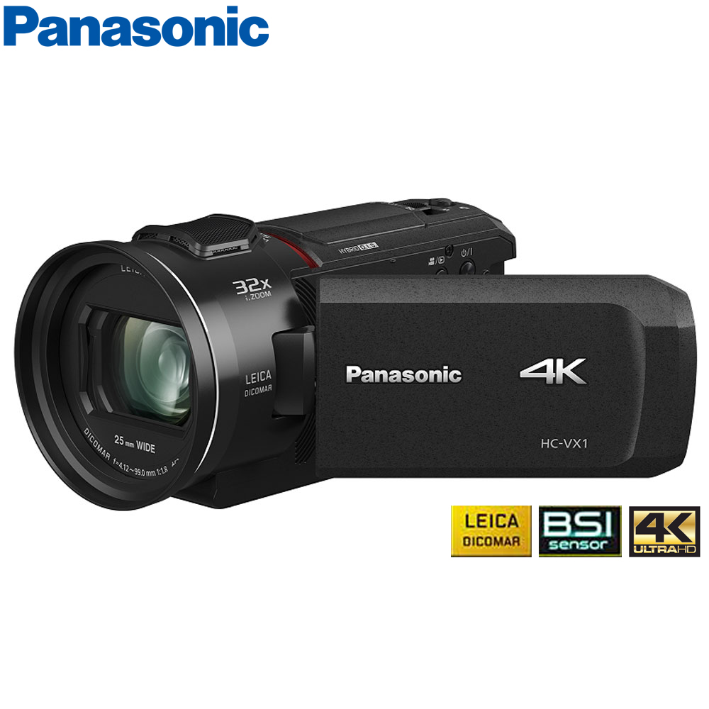 Panasonic HCVX1K 4K Ultra HD 24x Optical Zoom Camcorder with 25mm Wide