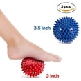 thumbnail image 2 of Pack of 2 Spiky Hard Massage Balls - Foot Arch Trainer Plantar Fasciitis, Muscle Massager Ball Exercise, 2 of 7