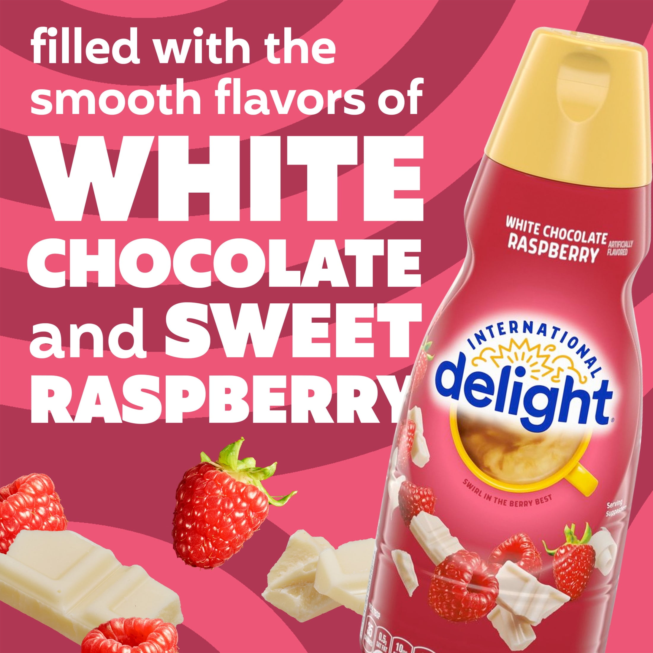 International Delight White Chocolate Raspberry Coffee Creamer, 32 fl oz Bottle