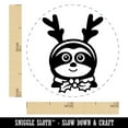 thumbnail image 2 of Sloth Reindeer Christmas Self-Inking Rubber Stamp Ink Stamper - Dry Pad (No Ink) - Mini 1/2 Inch, 2 of 7