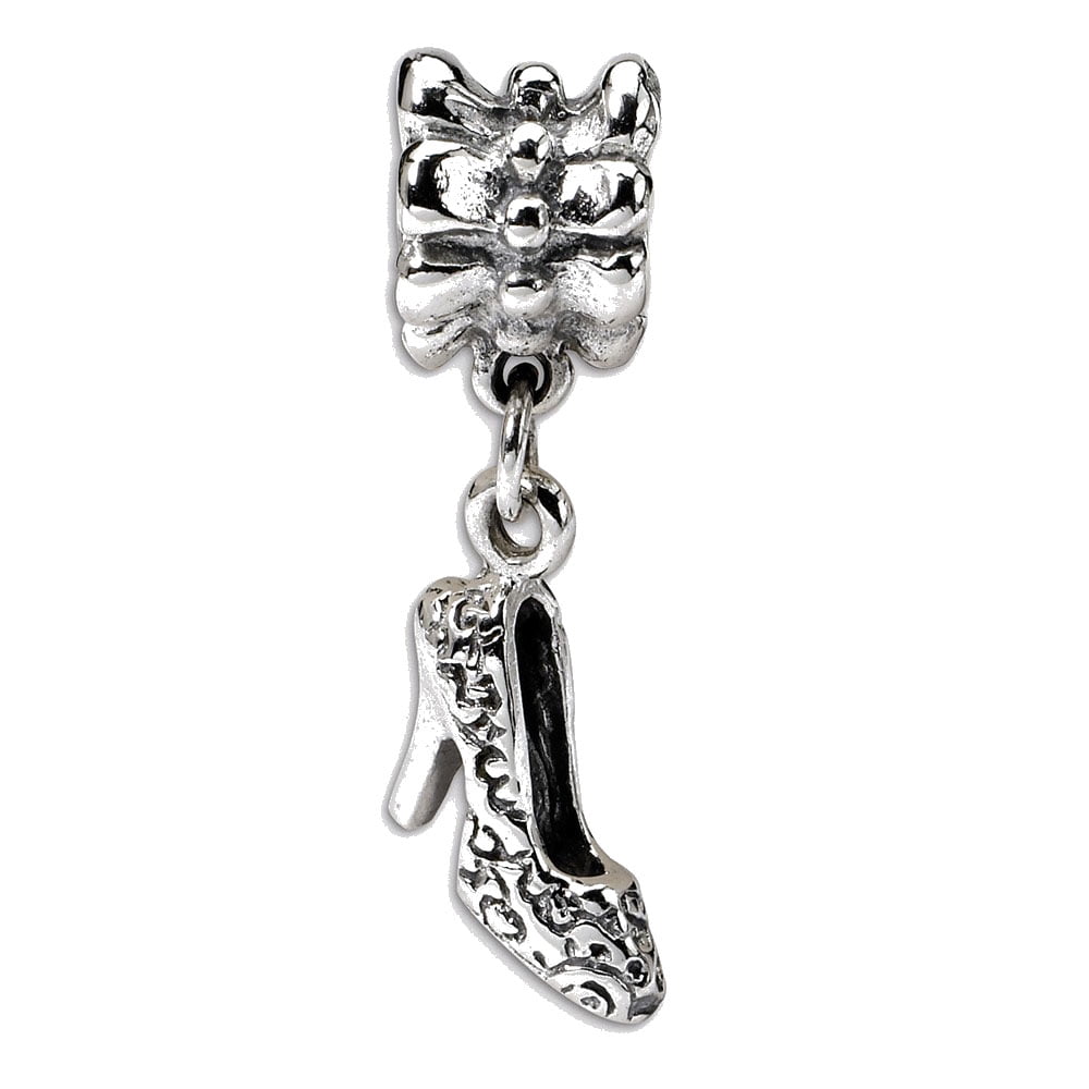 Goldia Sterling Silver Reflections Baby Shoe Dangle Bead