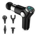 thumbnail image 1 of Muscle Therapy Device for Athletes Body Muscle Massager Handheld Massager 32 Adjustable Strength Levels 4 Massage Heads, Black, 1 of 8