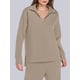 thumbnail image 4 of Conjuntos de Dos Piezas para Mujer, Moda de Otoño 2025, Pantalones Anchos, Conjunto de Estar por Casa, para Viajes y Vacaciones. Caqui Oscuro XL, 4 of 9