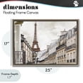 thumbnail image 4 of Stupell Industries Rustic Lodge Eiffel Tower Through Parisian Balconies Brown Floating Frame Canvas Art, 25 x 17, by CAD Designs, 4 of 8