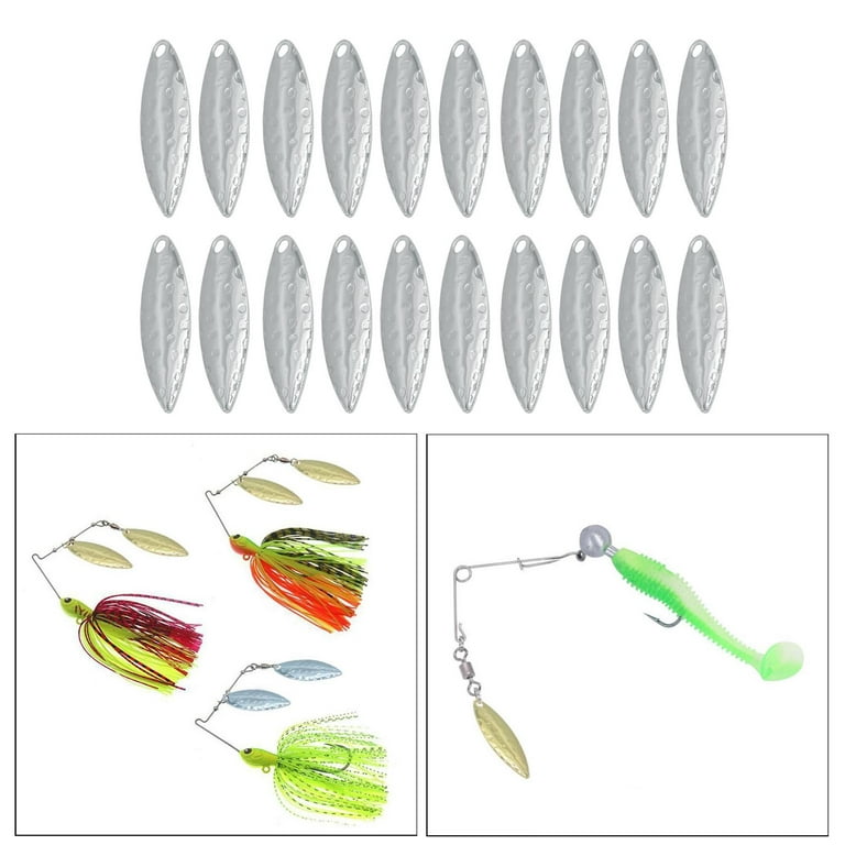 20 Pack Metal Fishing Spoon DIY Making Accessories A 