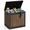 cherry wood color, variant on PLAYRANK 30 Gallon Rattan Pattern Deck Box, Waterproof Resin Outdoor & Pet Toy Storage Container, Lockable Patio Storage Bin