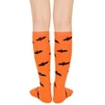 thumbnail image 3 of Zando Womens Knee High Socks Orange Bat Socks for Scarlet Witch Costume Crazy Socks, 3 of 4