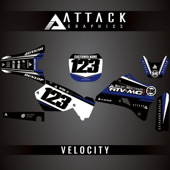 Attack Graphics Custom Velocity Complete Bike Graphics Kit for Yamaha YZ125 2000
