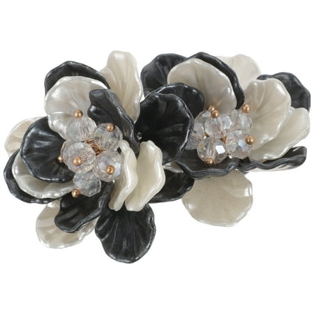 3 Count Flower Accessories Plush Shoe Charm Charms for Jewelry Two Tone Earrings Pearl Hair Pins