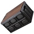 thumbnail image 1 of Folding Storage Bin with Lid for Closet Organization Black PP Material 12.5 x 10 x 8 Inches, 1 of 5