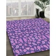 thumbnail image 2 of Ahgly Company Indoor Square Patterned Tyrian Purple Area Rugs, 6' Square, 2 of 6