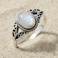 thumbnail image 6 of Sechi Mountain Mist Rainbow Moonstone Promise Ring Solid 925 Sterling Silver Gemstone June Birthstone Jewelry for Women, 6 of 9