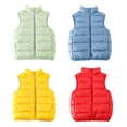 thumbnail image 7 of Children's Winter Solid Color Down Vest Stand Collar Sleeveless Jacket Thicken Coat 2-12 Years, 7 of 7