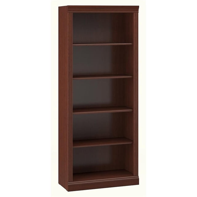 Bush Furniture Saratoga Bibliothèque en Bois à 5 Tablettes, Cerisier Récolte