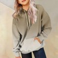 thumbnail image 2 of TOWED22 Sweatshirts for Teen Girls Trendy Long Sleeve Gradient Oversized Hoodie with Kangaroo Pocket Pullover Clothes,Khaki,8-9 Y, 2 of 6
