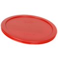 thumbnail image 3 of Pyrex 7203 Round Glass Food Storage Bowl w/ 7402-PC Poppy Red Plastic Lid Cover (4-Pack), 3 of 5