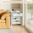 thumbnail image 6 of 5-Tier Craft Organizer Cart with Wheels,Craft Organizers and Storage with Drawers,Lockable Wheels Rolling Utility Cart with DIY Divider,Office Supply Organizer,Ideal for Studio,Office Patent Pending, 6 of 9