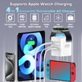 thumbnail image 5 of Topadre 65W GaN 3-in-1 Fast Charger with Apple watch Wireless Charging, 2.2Ft Retractable Cable, USB-C & USB-A Ports, Foldable Plug, 5 of 9