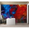 thumbnail image 3 of Tiptophomedecor Abstract Wallpaper Wall Mural - Colored Flames, 3 of 7