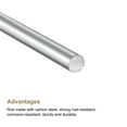 thumbnail image 3 of Uxcell 8mm Diameter 150mm Length Carbon Steel Rod Hard Shaft Solid Round Rod, 3 of 5