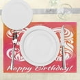thumbnail image 3 of Ambesonne Celebration Place Mats Set of 4, 30 Years Birthday, Standard Size, Pink Orange White, 3 of 6