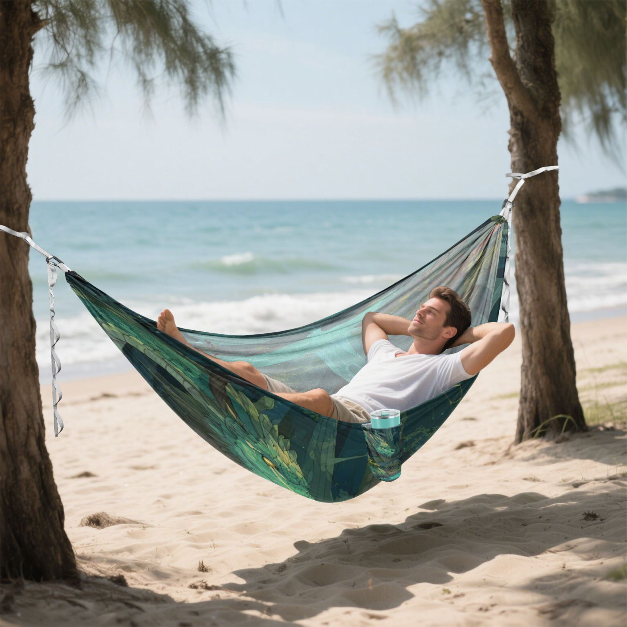 Hammock Camping Hammock Nylon Portable Hammock Travel Camping Hammock Green Dragon Forest Cabin